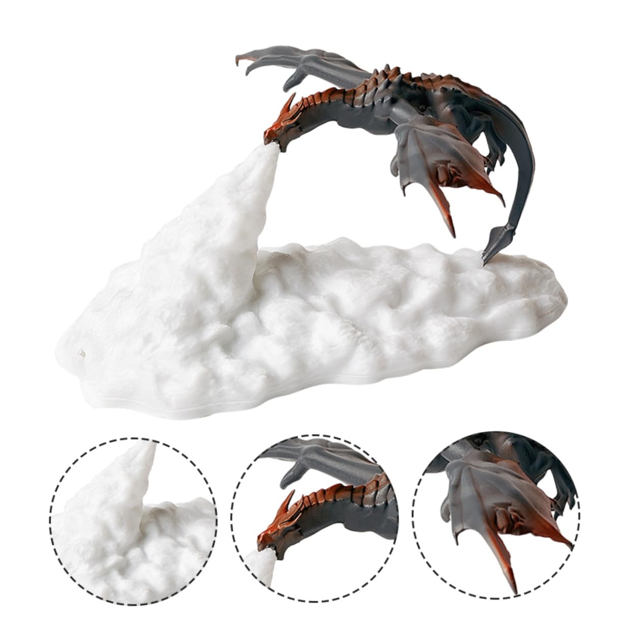 Toddmomy Lámpara 3d de Dinosaurio Luz Led, Recargable Usb, Pla | Tacto, Decoración de Mesa para Fiesta y Cumpleaños Infantil, Ambiente Festivo para Habitación