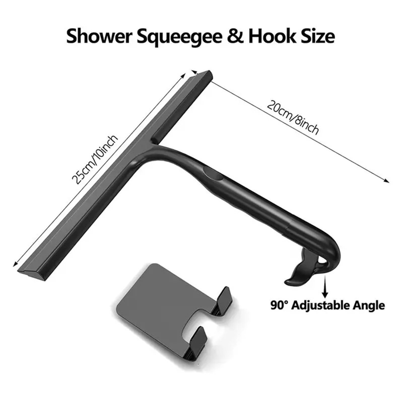Duschabzieher Für Glastüren Shower Squeegee for Glass Doors, Silicone Brush with Hook- Streak-Free Cleaning for Bathroom, for Surfaces, Tiles