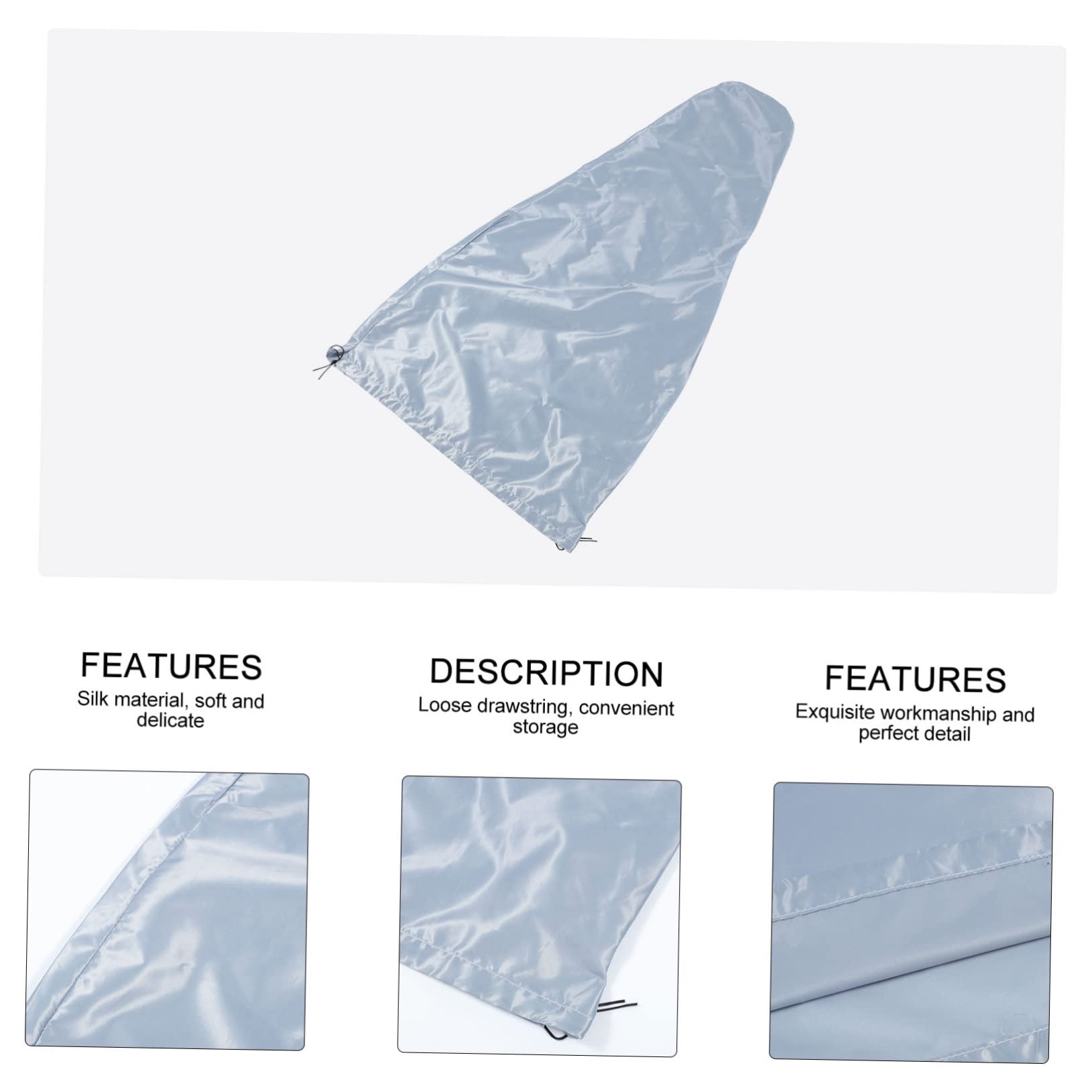 GOOHOCHY 1Pc Silk Violin Cover Durable Dust Protector for Violins Elegant Light Grey Accessory to Safeguard Your Instrument From Scratches and Dust