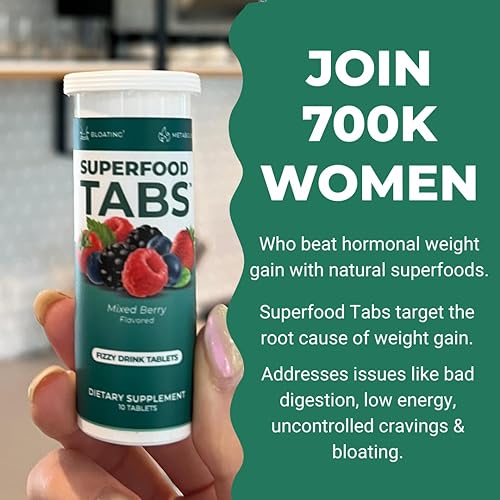 Miniatura 3 de SUPERFOOD Tabs - Bebida de limpieza desintoxicante - Suplemento nutricional gaseoso para mujeres y hombres - Apoya el peso saludable - Mejora la