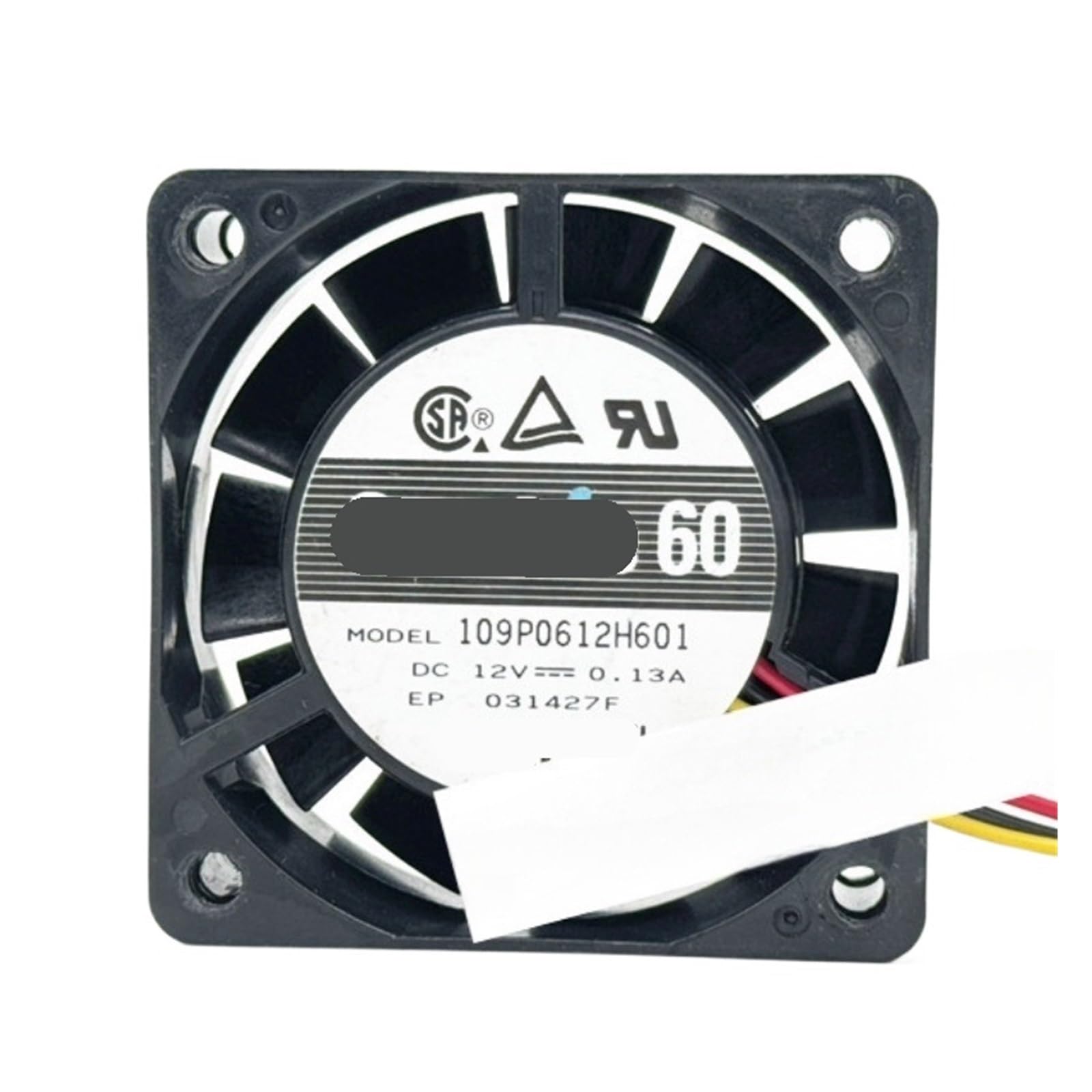 UITGVDQAT 109P0612H601 Cooling Fan 12VDC 0.13A 60x60x20mm 3-wire