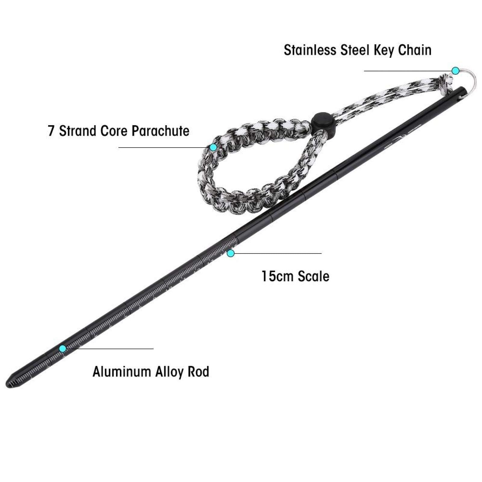 Alomejor Pointer Stick Rod Pointer Stick ze stopu aluminium Scuba Diving Noise Maker Stick Rod Pointer z regulowanym paskiem na nadgarstek