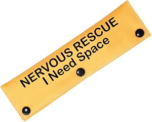 PWHAOO Nervous Rescue/Not Dog Friendly I Need Space Dog Leash Wrap Rescue Dogs Anxious Dogs Leash Sleeve (Nervous Rescue Sleeve)