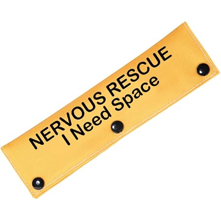 Advivio Nervous Rescue Dog Leash Sleeve - 'I Need Space' Red Alert Wrap For Walking & Training