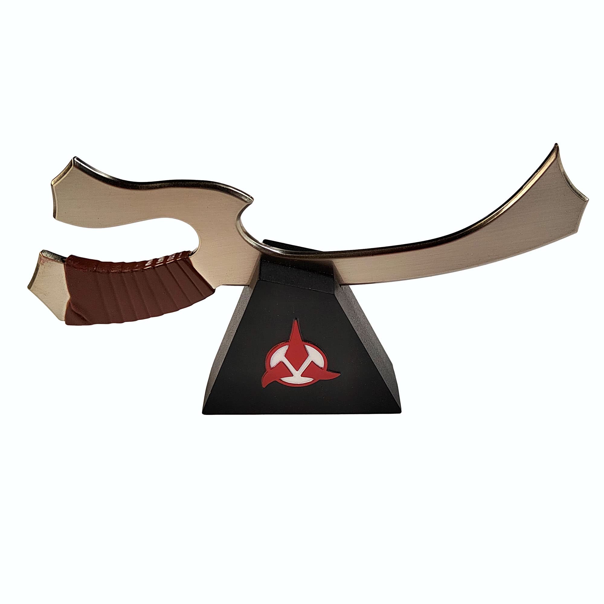 Swords and more Star Trek - Klingon Mek'Leth with Stand, Letter Opener, Miniature Sword, Sword of Honor, Steel, Mekleth, Makleth Sword, Decoration, Gift