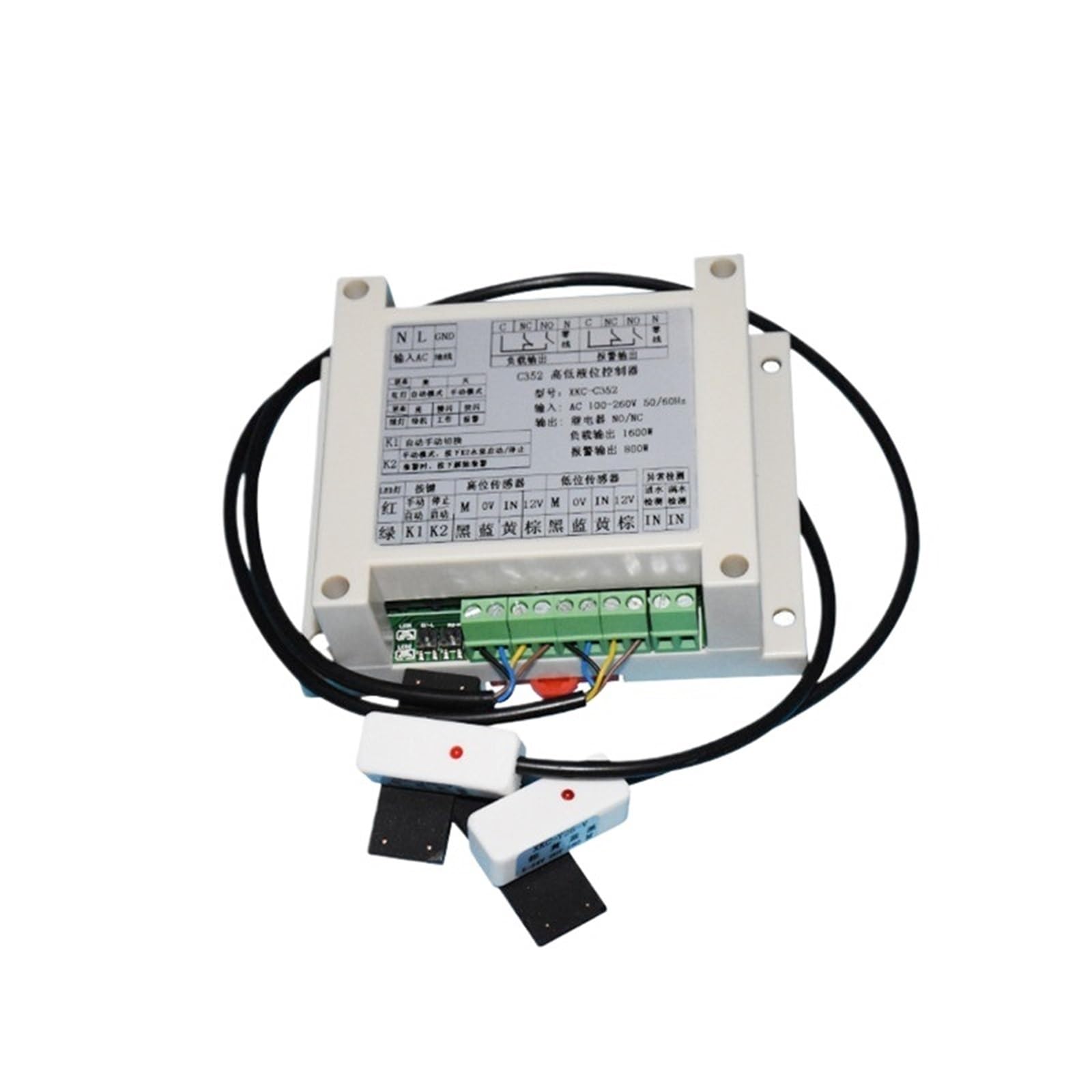 XKC-C362 Controladores y sensores de nivel de agua de llenado y drenaje automático AC110-250V, bombeo antidesbordamiento y vacío(XKC-C362-3P-Overflow)