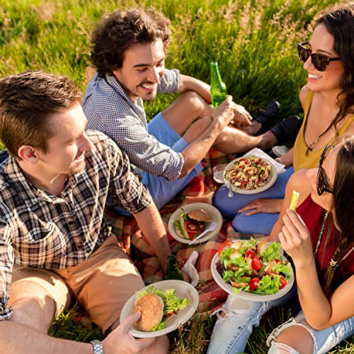 Lqnlzqgwxlh Paper Plates 6 Inch [150-Pack],Small Disposable Plates Heavy Duty,Disposable Paper Plates Eco-Friendly & 100% Natural,Brown Compostable Plates,Paper Alternative #TOP6