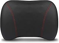Vista 8 de Almohada de apoyo para asiento de automóvil, almohada de cuero de espuma viscoelástica, cojín de apoyo lumbar, cojín de respaldo para silla