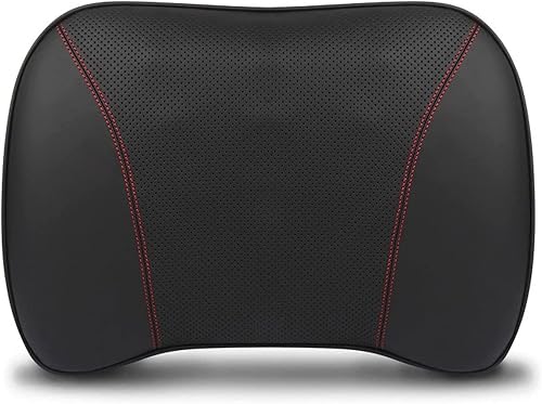 Miniatura 8 de Almohada de apoyo para asiento de automóvil, almohada de cuero de espuma viscoelástica, cojín de apoyo lumbar, cojín de respaldo para silla de