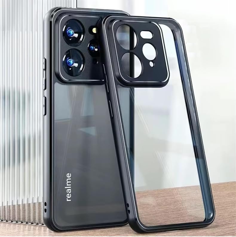 Image of REALCASE Stylish Shockproof Armor Back Cover Case for Realme GT 7 Pro 5G | | Slim Fit Hard Clear PC Back & Soft TPU Bumper | Transparent Protective Scratch Resistant Case for Realme GT 7 Pro 5G