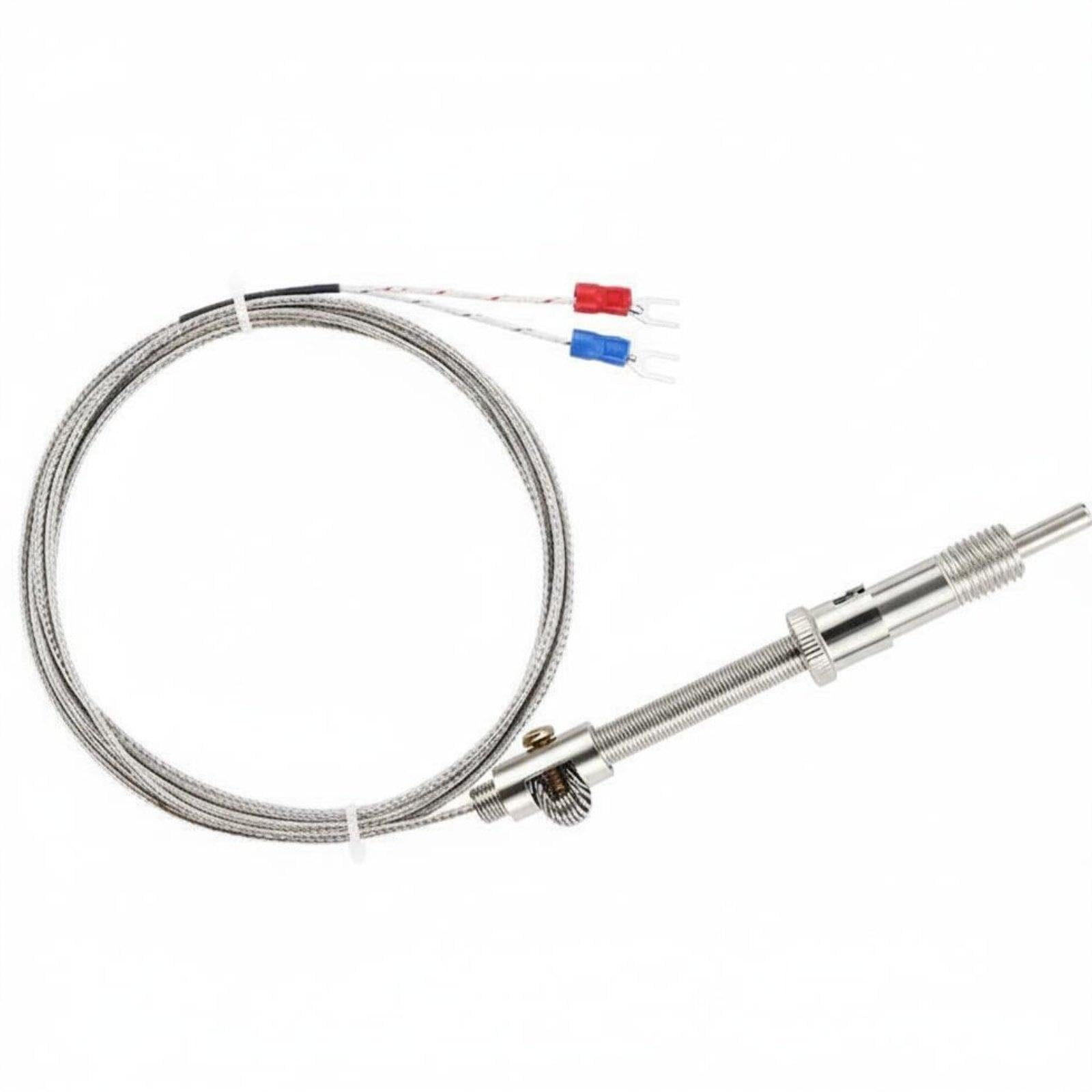 CALANDIS 12mm Thread Thread Thermocouple Measurement Device Accelerated Sensing Thermocouple K-Type Temperature Measurement Device for Industrial Use 1M M12 E-type-image-34