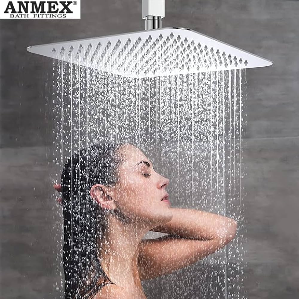 ANMEX 6x6 (6INCH) High Flow Chrome Rainfall Shower Head