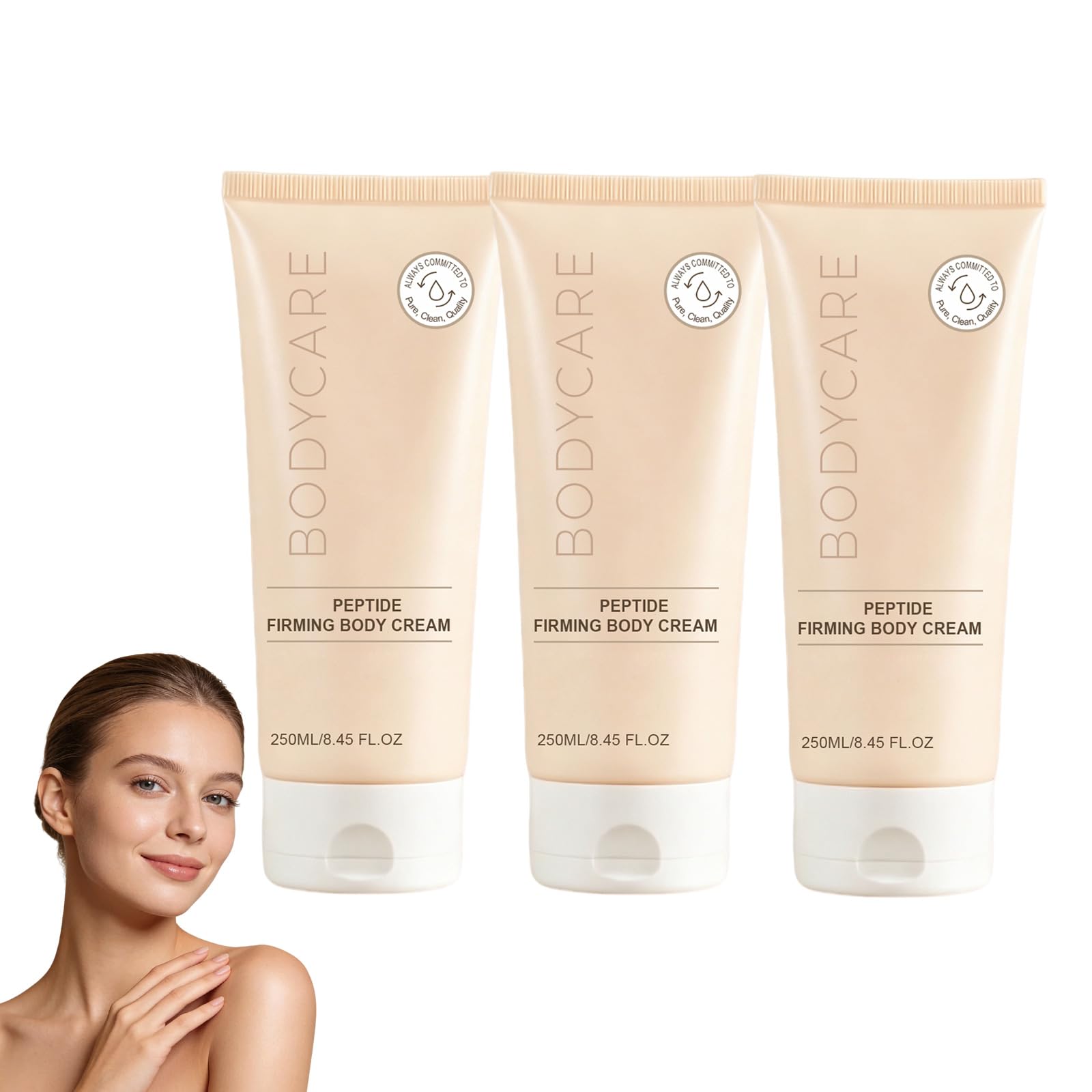 Peptid - Crema per il corpo rassodante, idratante, confezione da 3