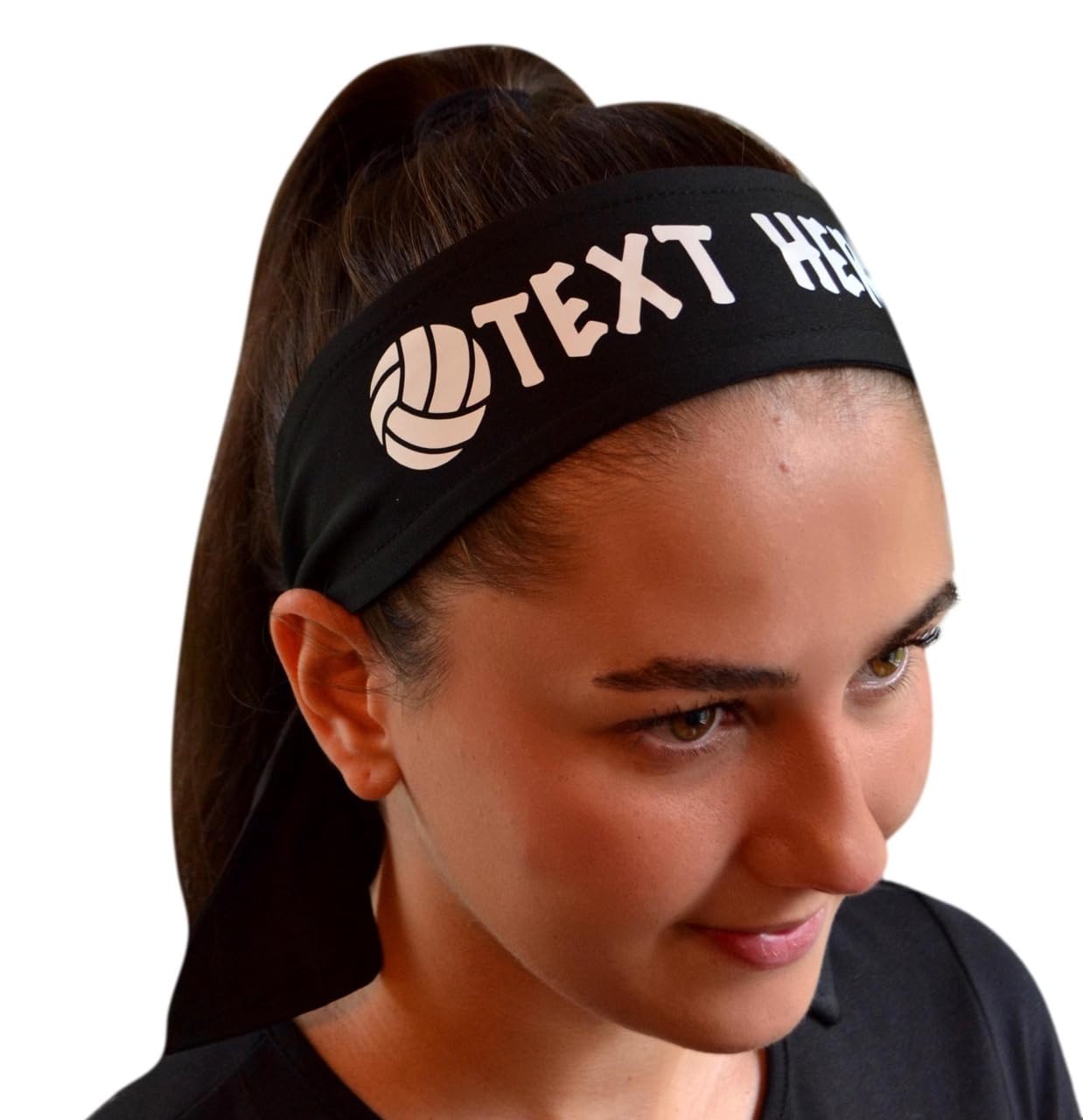 Volleyball Tie Back Moisture Wicking Headband Personalized Your Way with Vinyl Text