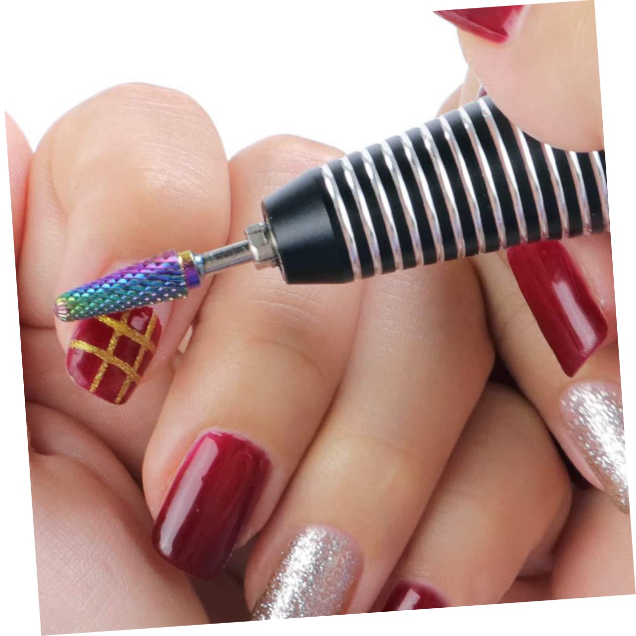 Beaupretty Lot de 2 Embouts de Ponçage pour Manucure Outils de Nail Art Machine à Polir Les Kit de Forets pour Salon de Manucure 10 Pièces