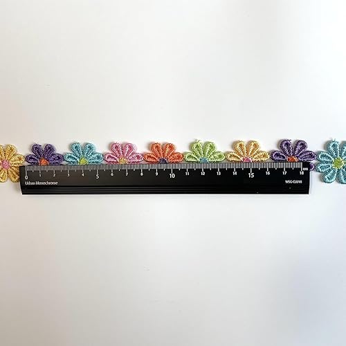Miniatura 2 de Cinta de girasol de 15 yardas, adornos de encaje para decoración de flores, cinta de bricolaje, bordado de encaje, manualidades para vestidos de