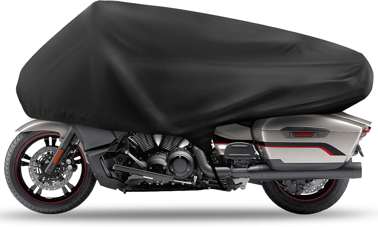 XYZCTEM Touring Motorcycle Half Cover, Internal Cotton Outdoor Waterproof Protection from Dust Dirt Rain Sun Rays,for Touring Models Road King Street Glide Road Glide and More.Black XYZCTEM Touring Motorcycle Half Cover, Internal Cotton Outdoor Waterproof Protection from Dust Dirt Rain Sun Rays,for Touring Models Road King Street Glide Road Glide and More.Black