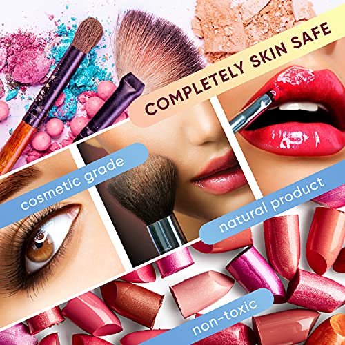 Cosmetic Grade Mica Powder 24X0.15 Oz Color Set Assortment - Organic Coloring Pigment For Epoxy, Soap Making, Lip Gloss, Body Butter, Candle Making, Bath Bomb, Resin Art, Acrylic Nails #TOP4