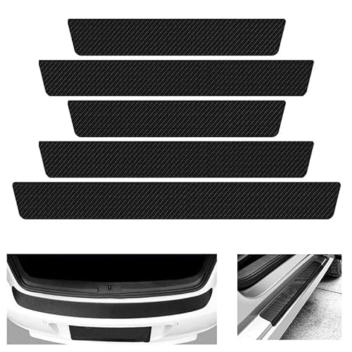 MRFDESC Car Door Sill Scuff Plates for Nissan Qashqai III (J12) (Lower Floor) 2021-2026 5 Pcs Anti-Scratch Entry Guard Door Step Protectors Paint Protection
