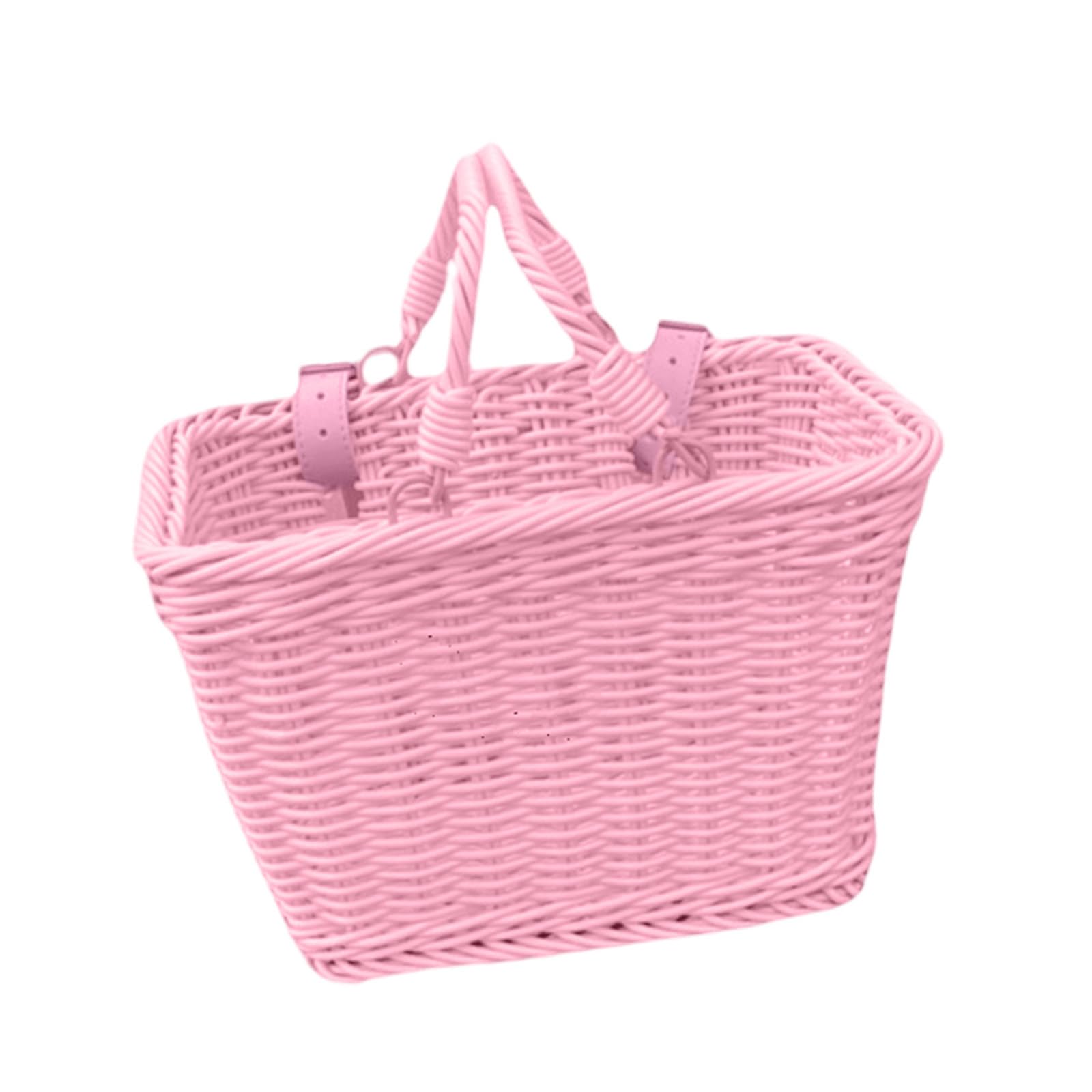 Durability Handwoven Child Bike Basket Storage Bike Front Basket Family Outing Bike Accessory