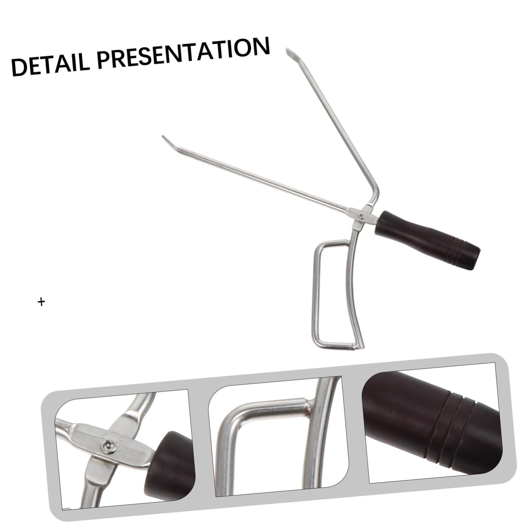 Pinza Inox Lunga Acciaio Barbecue in Legno Manico | Vacanze Estive, Accessori per Barbecue e Utensili per Barbecue, Pinza Robusta per Legna da Ardere