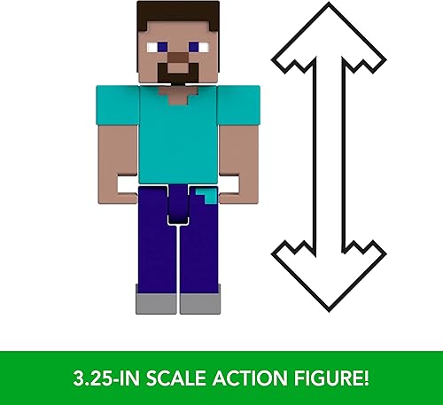 Miniatura 3 de Mattel Minecraft Toys, figura de acción de 3.25 pulgadas, paquete de 2, 2 figuras y 2 accesorios, regalos coleccionables para niños