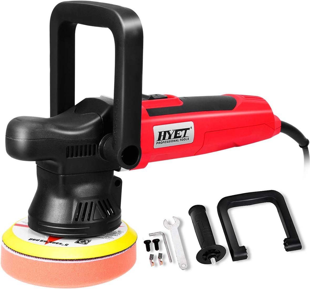Goplus® Random Orbital Sander Variable Speed Polisher Electrical Dual-Action Polisher Grinder Buffer (5 inch)