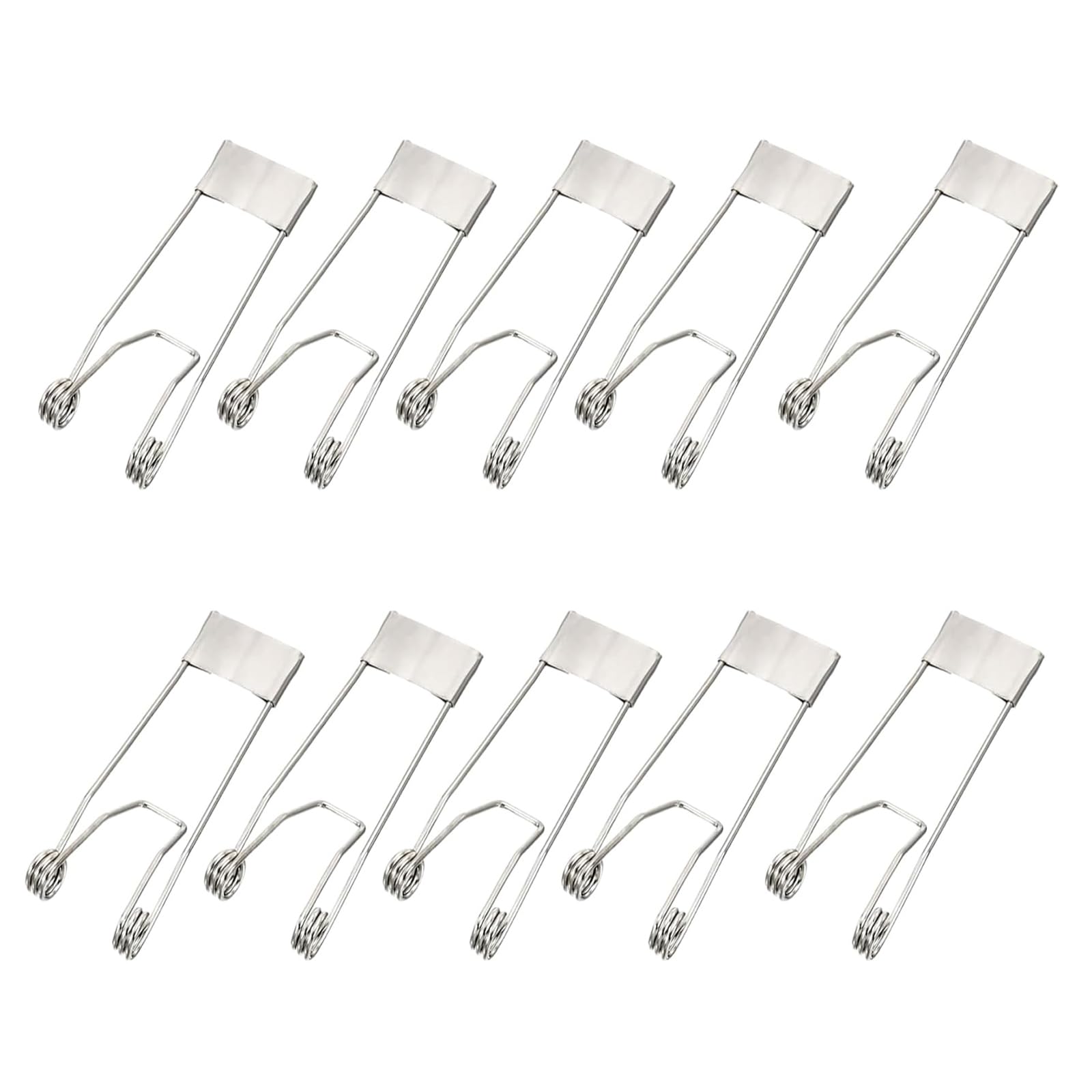 Znfdos Sliver 10 Pack Downlight Spring Clips, 60X22mm Emitting Diode Recessed Lighting Accessories Securing Clamps, Spotlight Clips, Vise Spring For Recessed Lighting, Spotlights