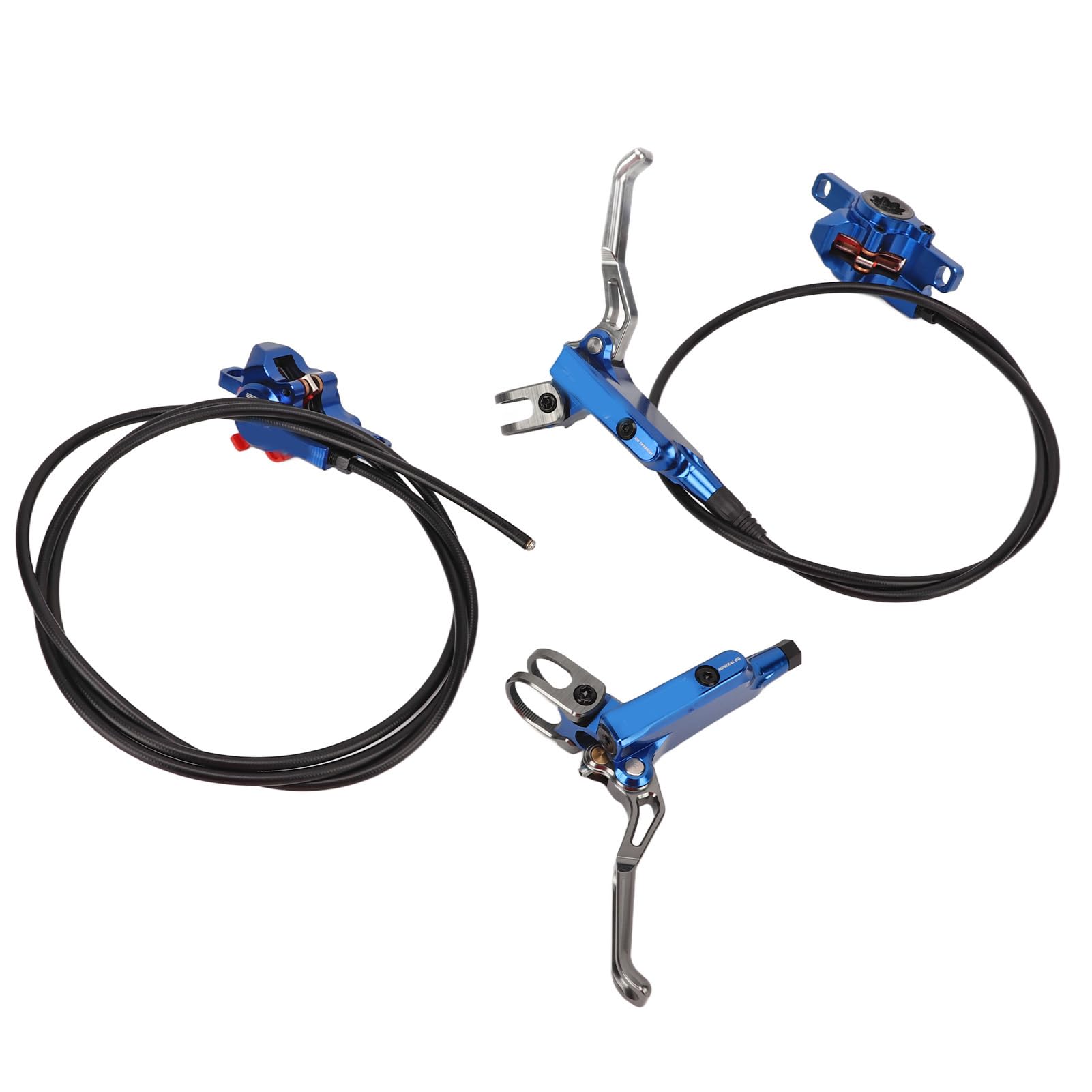 Bicycle hydraulique disque frein en aluminium alliage solide conception légère de scellage pour vélos électriques de vélo de montagne (Bleu)