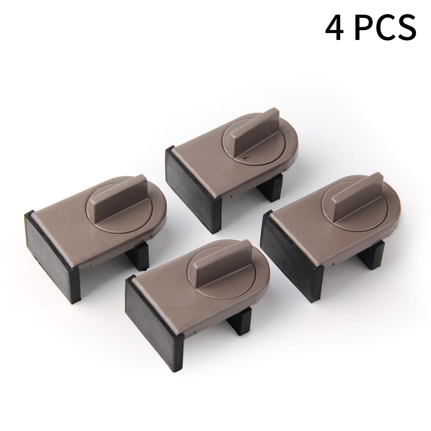 HRLORKC4 Pack Adjustable Sliding Window Locks Window Wedge Window Stop for Home Office and Car by