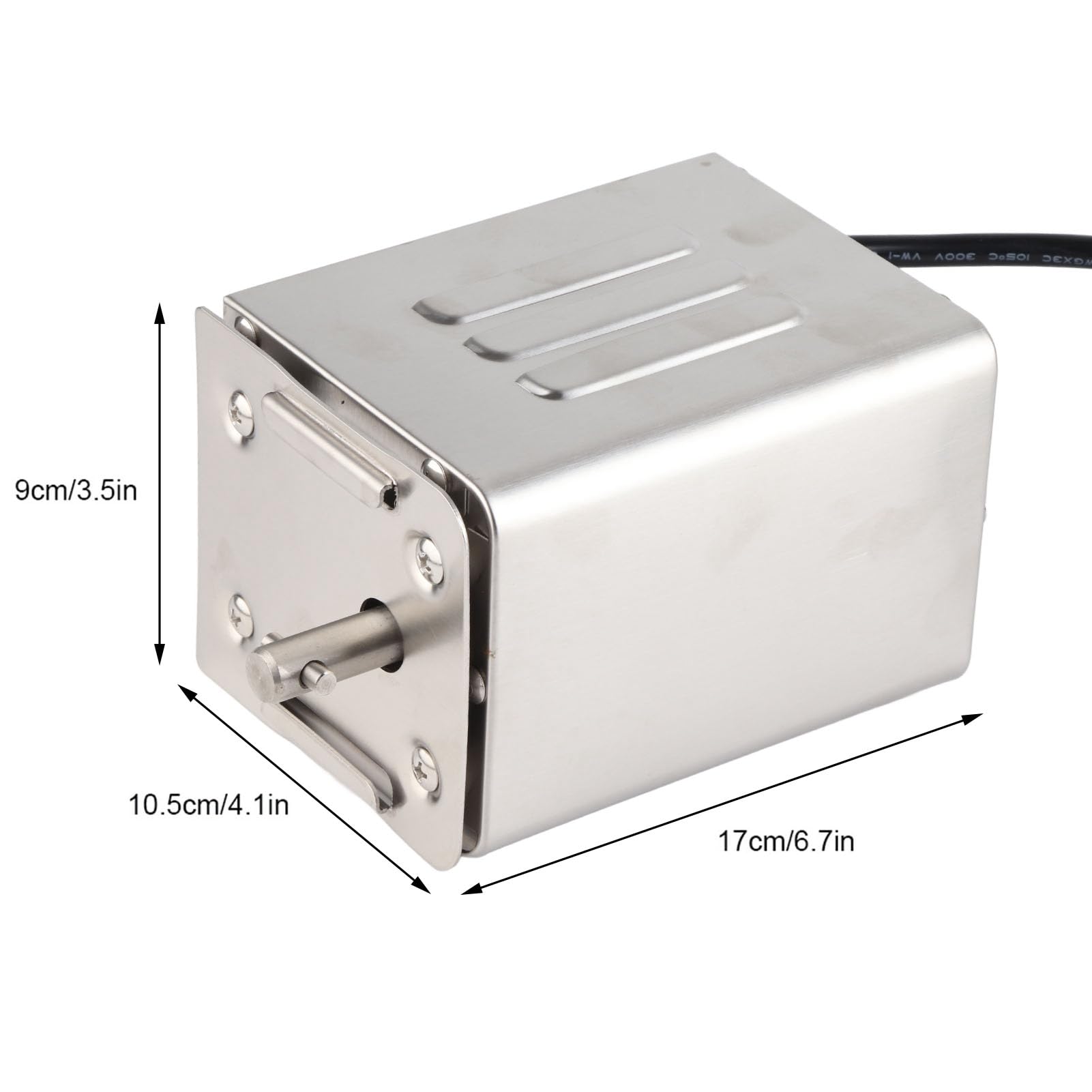 Barbecue Motor, 110V Stainless Steel Electric BBQ Rotisserie Motor Roaster Spit Rotisserie Motor BBQ Grill Roaster for Family Dinners Outdoor Barbecues (US Plug 110V)