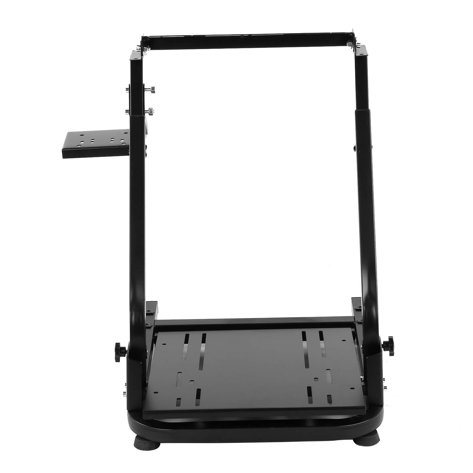 lyrlody Supporto per Volante da Corsa, Supporto per Volante da Gioco in Ferro con Altezza e Angolo del Pedale Regolabili Piedini in Gomma Design Pieghevole per Giocatori di Simulatori Domestici per