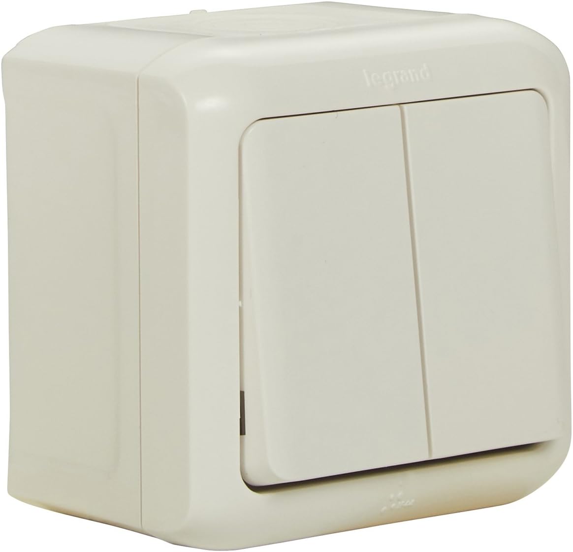 Legrand, wet room surface-mounted double changeover switch splash-proof (IP44), for mounting on The wall, 782361