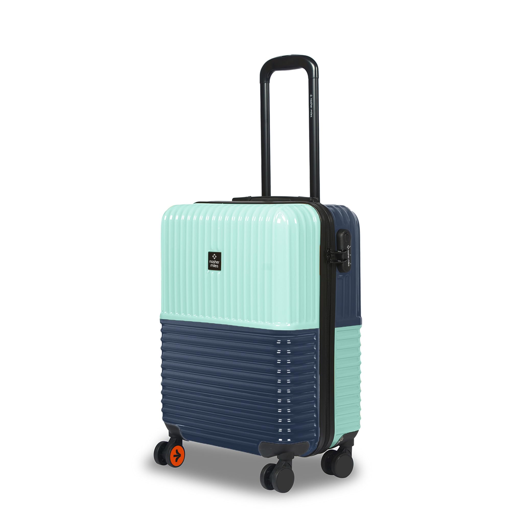 Istanbul Hard-Sided ABS and PC Cabin Luggage 20 inch | 55cm | 8 Wheels Small Trolley Bag for Travel | Suitcase (Teal Dark Blue)