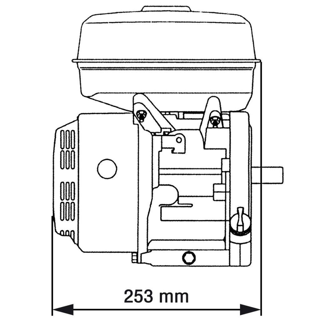 Festnight 4,8 kW Benzinmotor 6,5 HP 196 cc Ersatzteile Austauschmotor 3600 U/min 3,7 L Schwarz