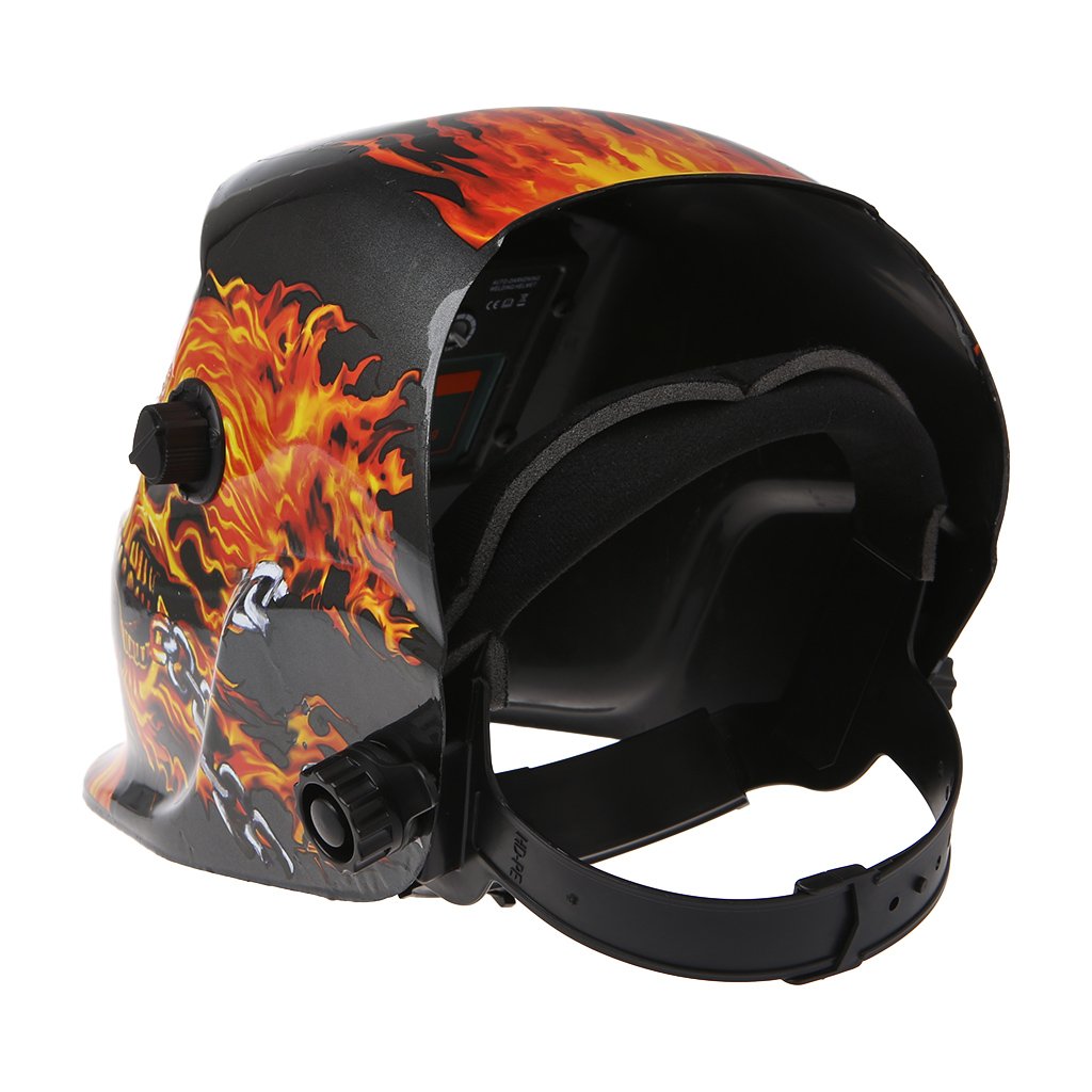 Casco per saldatura solare Occhiali automatici Fiamma del cranio