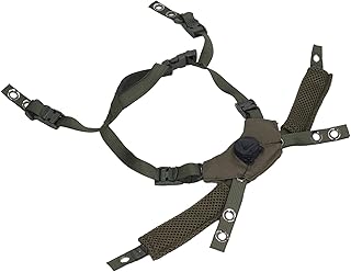 Sistema de Suspensão de Capacete, Sistema de Suspensão de Discagem de Capacete Alça de Queixo Ajustável Suspensão de Capacete Sistema de Descanso de Queixo Acessórios para
