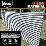 Vanilla Leisure Windbreaker 5 Pole L345cm x H125cm - Wind Breaks for Camping, Beach, Caravan & Garden - Heavy Duty Windbreaks with Metal Tipped Wooden Poles for Extra Stability - Freestanding Screen - Image 4