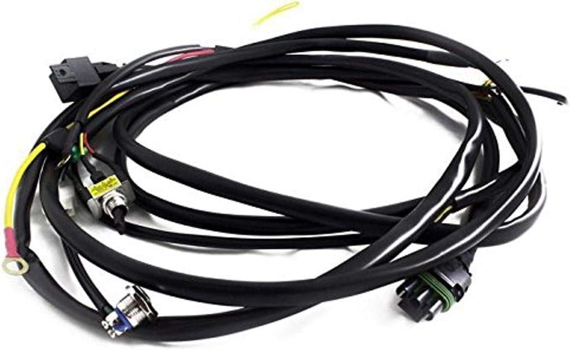 640122 OnX6/Hybrid/Laser/S8IR Wire Harness with Mode Switch | 1 Bar | Heavy-Duty Wire Gauge | Universal Fitment | Black