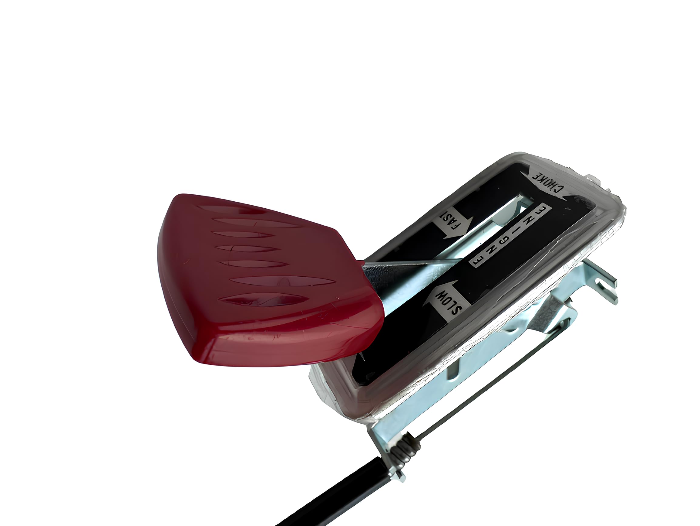 Pieza de repuesto del cable del acelerador adecuada para la mayoría de cortacésped, palanca de metal de tamaño estándar y placa de fijación con funda exterior recubierta de plástico, con un interior