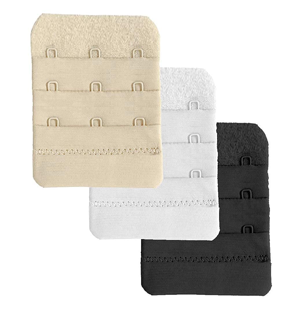 WOOGERWomen Bra Hook Extender 3 Hook 3 Eye Extender Save Your Bra Increase Band Length-Bra Extensions-Bra Extender Hook-Bra Hooks for Women-Bra Hook and Eye-Bra Hook Extender Combo