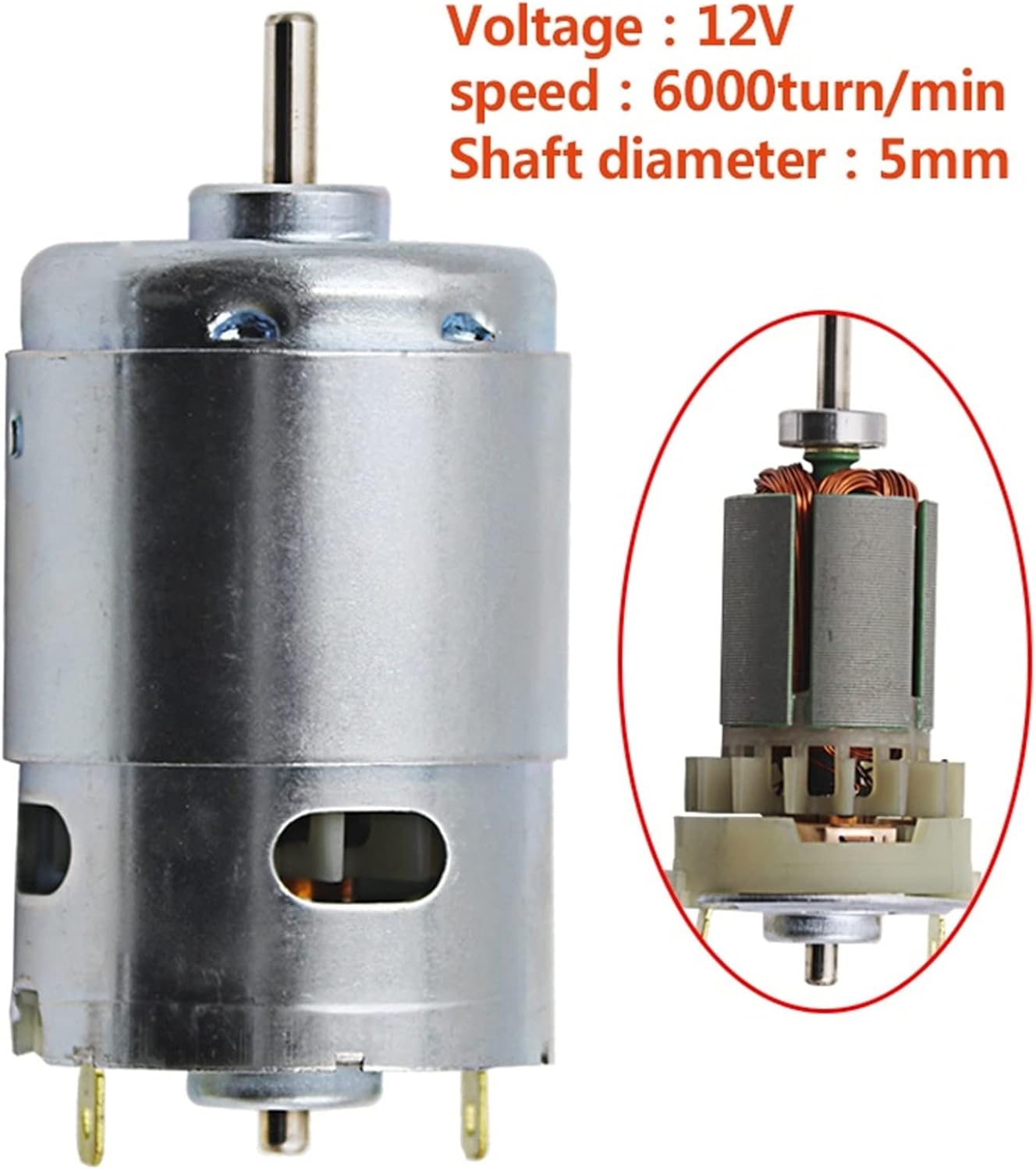 DC 12V Large Torque Motor High-power Low Noise 895 Motor Double Ball bearings