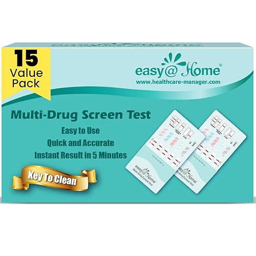 EasyHome 5 Panel Instant Drug Test Kits - Testing Marijuana THC COC OPI 2000 AMP METmAMP- Urine Dip Drug Testing -EDOAP-254-15 Pack