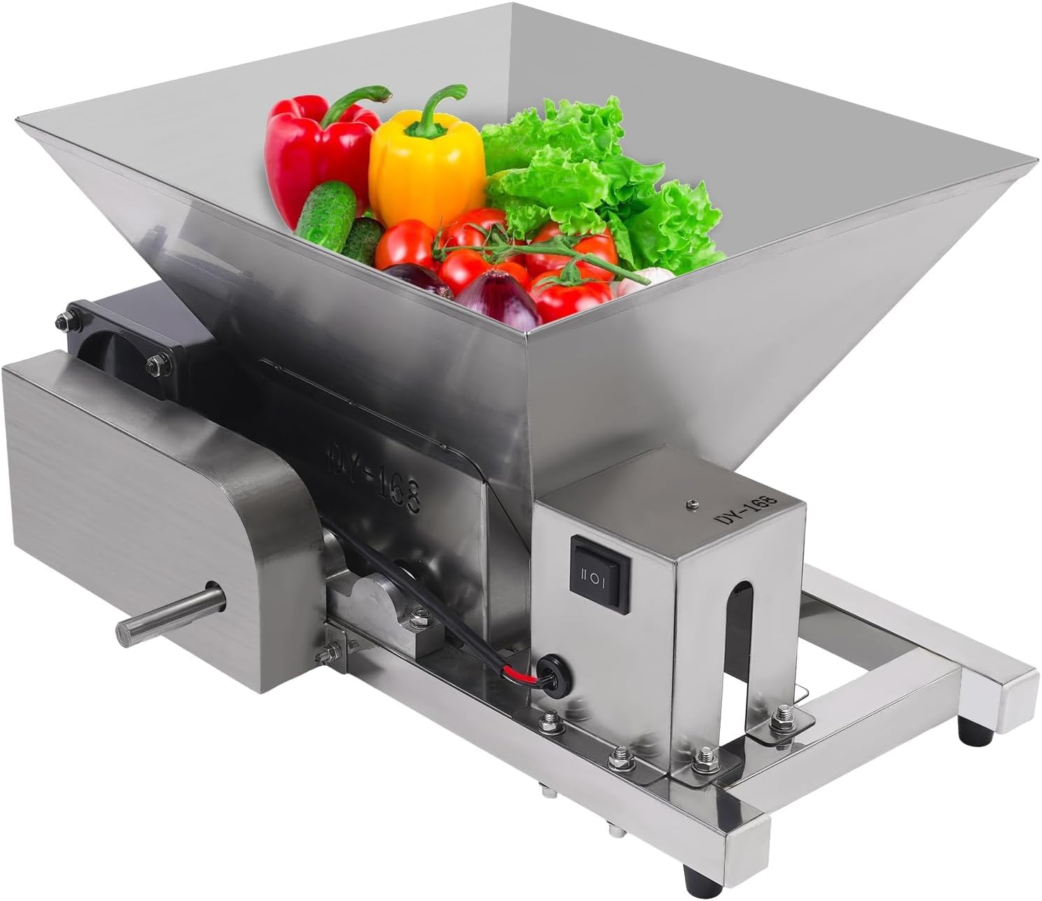 Molinillo de frutas eléctrico 4L, trituradora de frutas de acero inoxidable, trituradora de manzanas y bayas para sidra, vino de frutas, salsa, pan y azúcar marrón