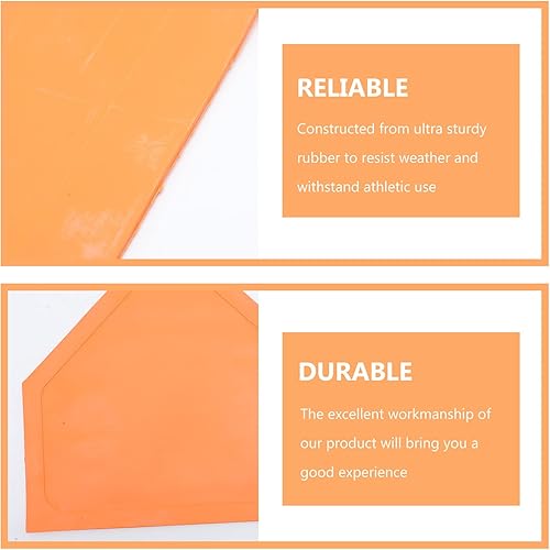 Miniatura 4 de BESPORTBLE 1 juego de bases de béisbol de goma para práctica de sóftbol y kickball, placa de lanzador resistente a la intemperie y sin bases para