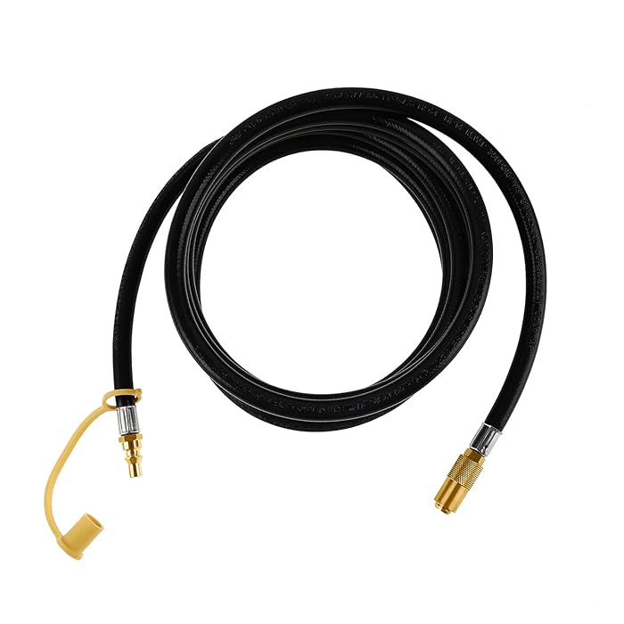 Buy BQMAX Propane Adapter Fitting with Extension Hose 12 Ft RV Quick1/