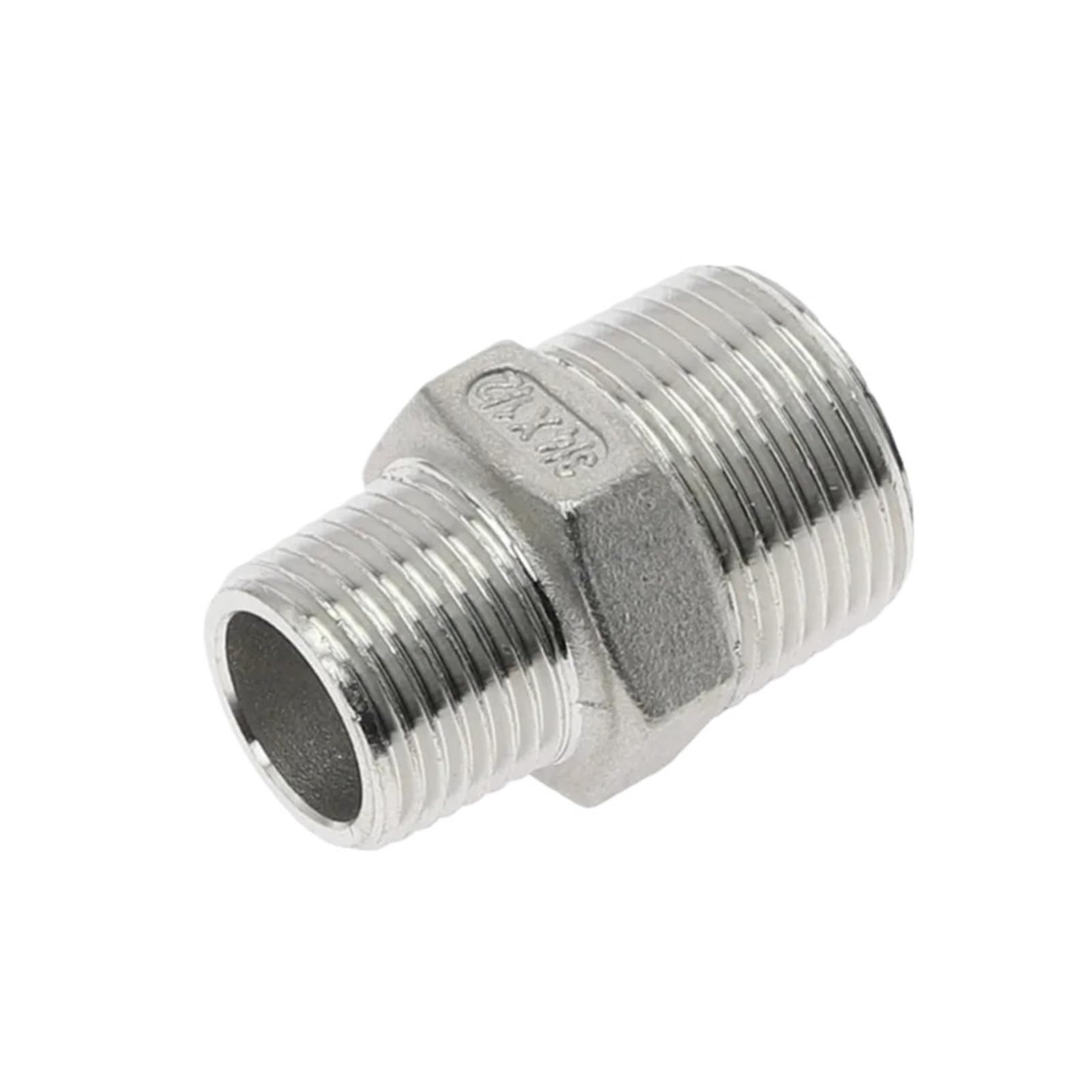 DeVow SS304 Stainless Hex Union 1/8"-1-1/2" BSP Male-Male Pipe Fitting(DN50 to DN32)