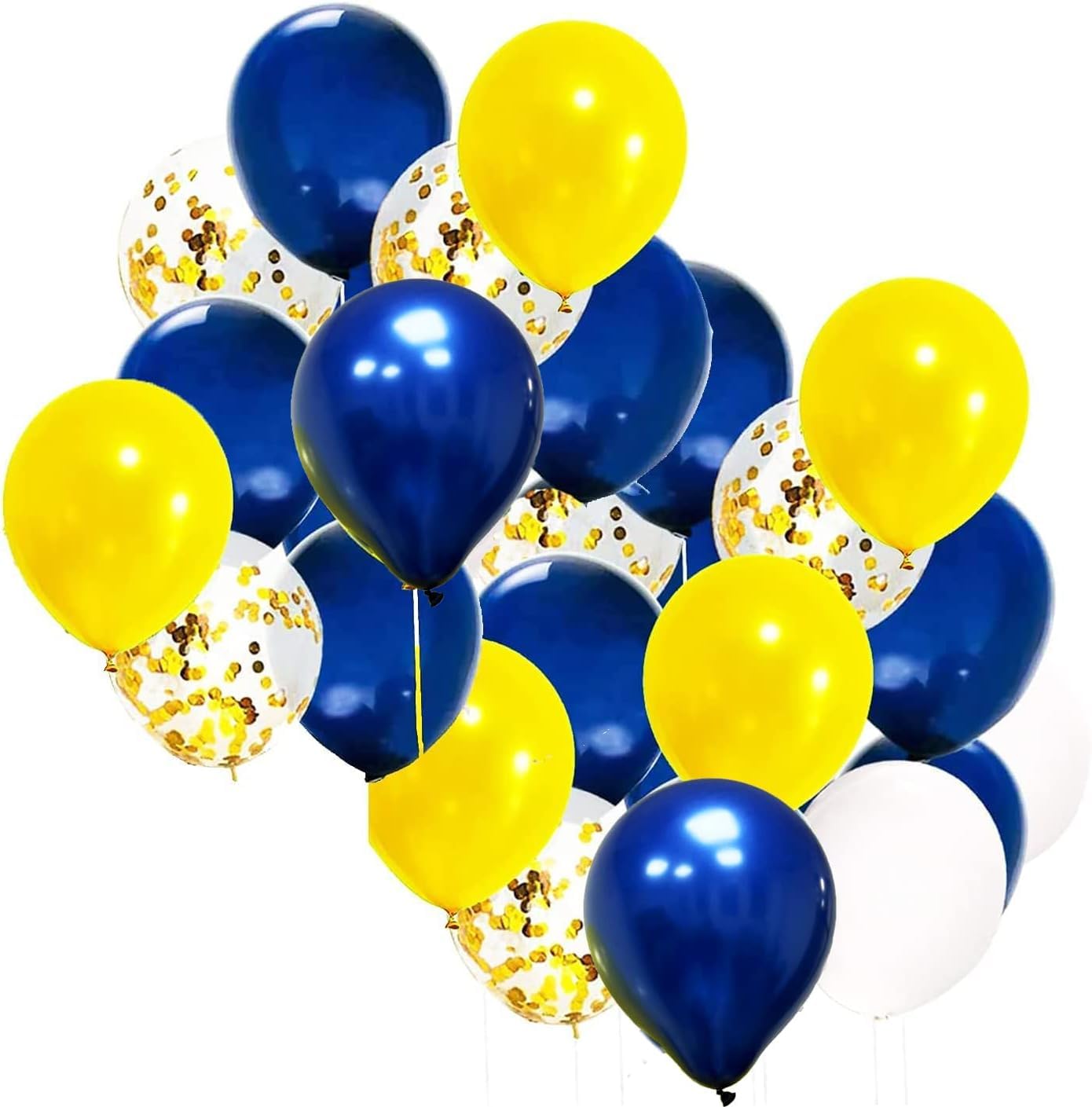 Graduation Party Decorations Blue Yellow 2026/Navy Blue Yellow Graduation Decorations Balloons 20pcs/Michigan Balloons/Birthday