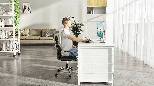 AODK パソコンデスク pcデスク 引き出8杯付き 幅140cm デスク 両袖 Amazon | AODK パソコンデスク pcデスク 引き出8杯付き 幅140cm デスク
