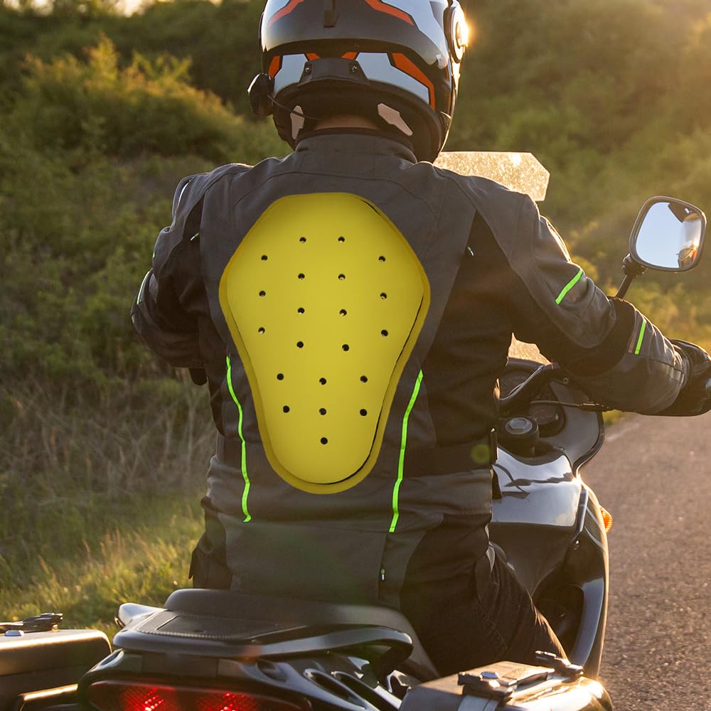 Sharplace Ensemble de Kit de Protection Moto 5 Pièces, Accessoire Doublure Amovible en Mousse, Protection Épaules, Coudes, Dos pour Motard